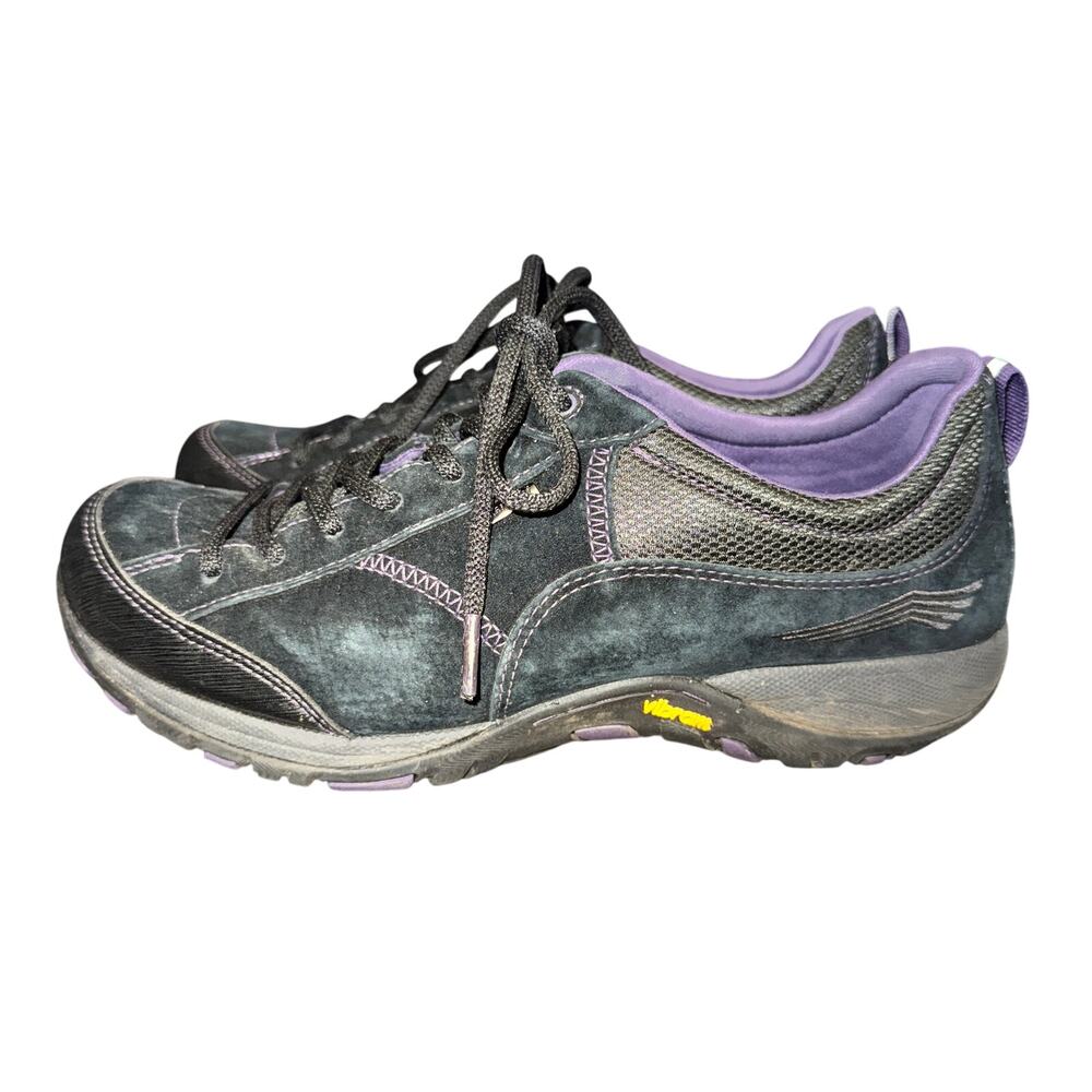 Dansko Vibram Paisley Sneakers Women's Size 9.5 W Black Leather Waterproof Shoes